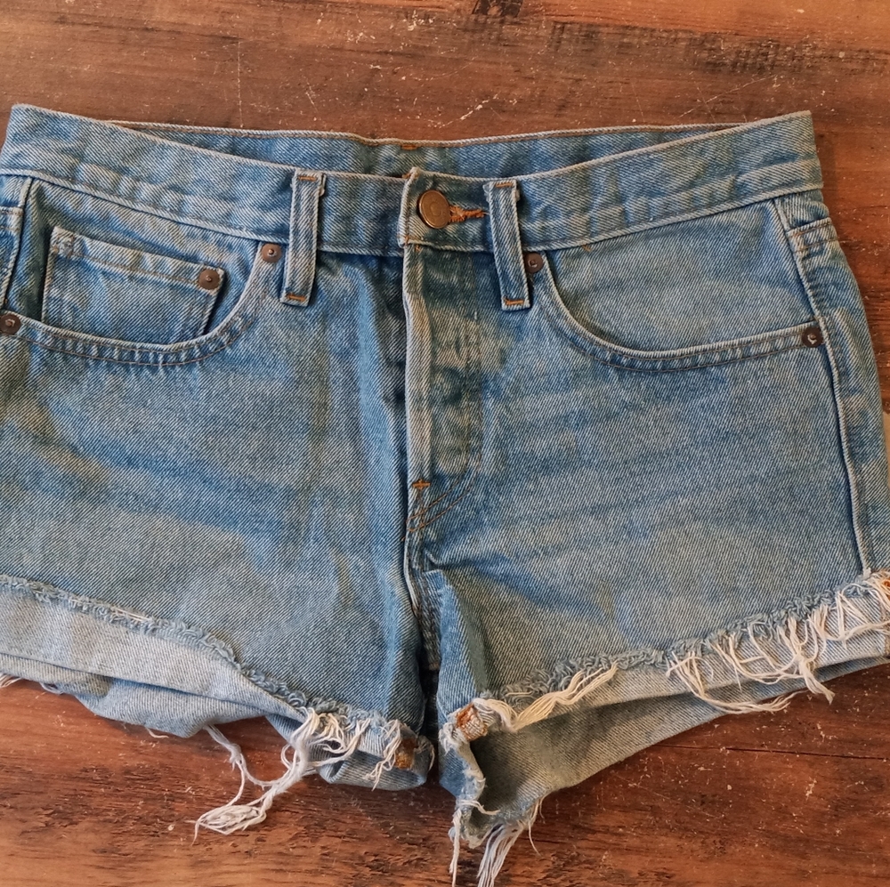 BDG Distressed Hem Jean Shorts